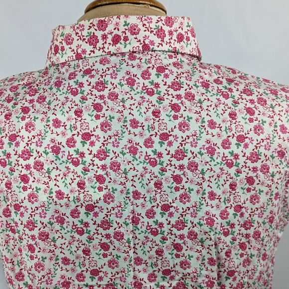 NO BOUNDARIES STRETCH Double Zipper Cotton Sleeveless Top White Pink Junior Med - Picture 11 of 13